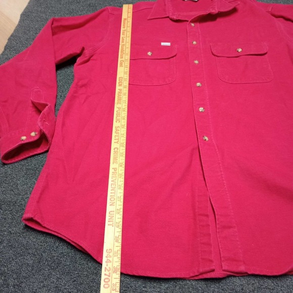 Vintage Carhartt Flannel Chamois Shirt Adult XL Red Button Up Double Pocket - Picture 3 of 7